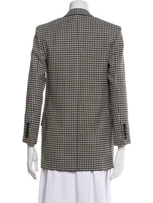 Saint Laurent Wool Houndstooth Print Blazer
