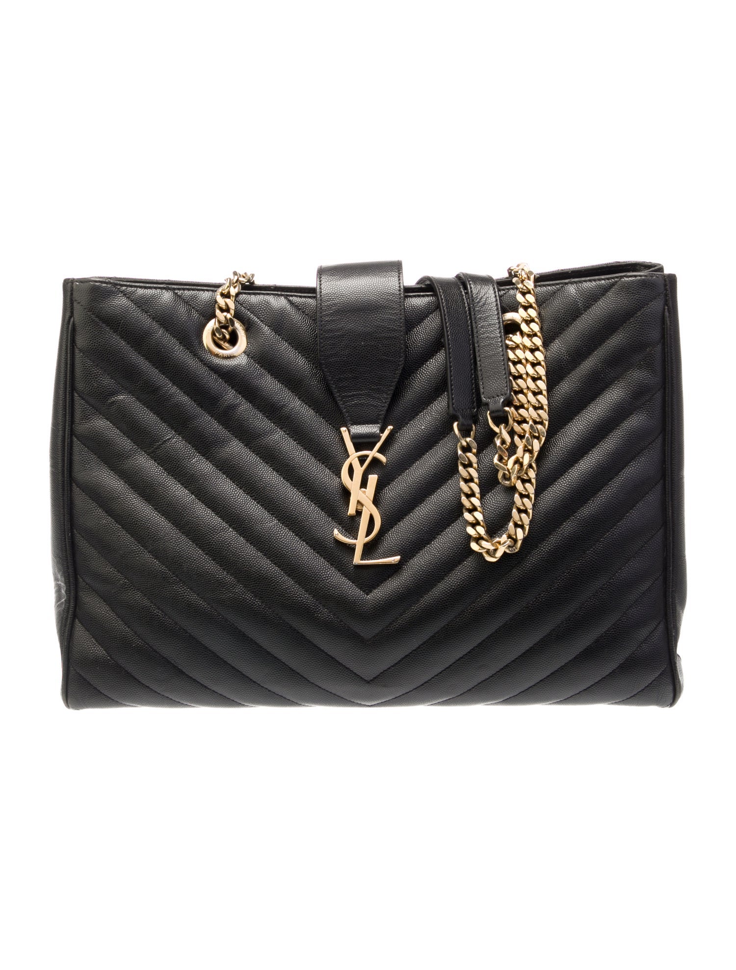 Saint Laurent Leather Classic Monogram Matelasse Shopping Bag