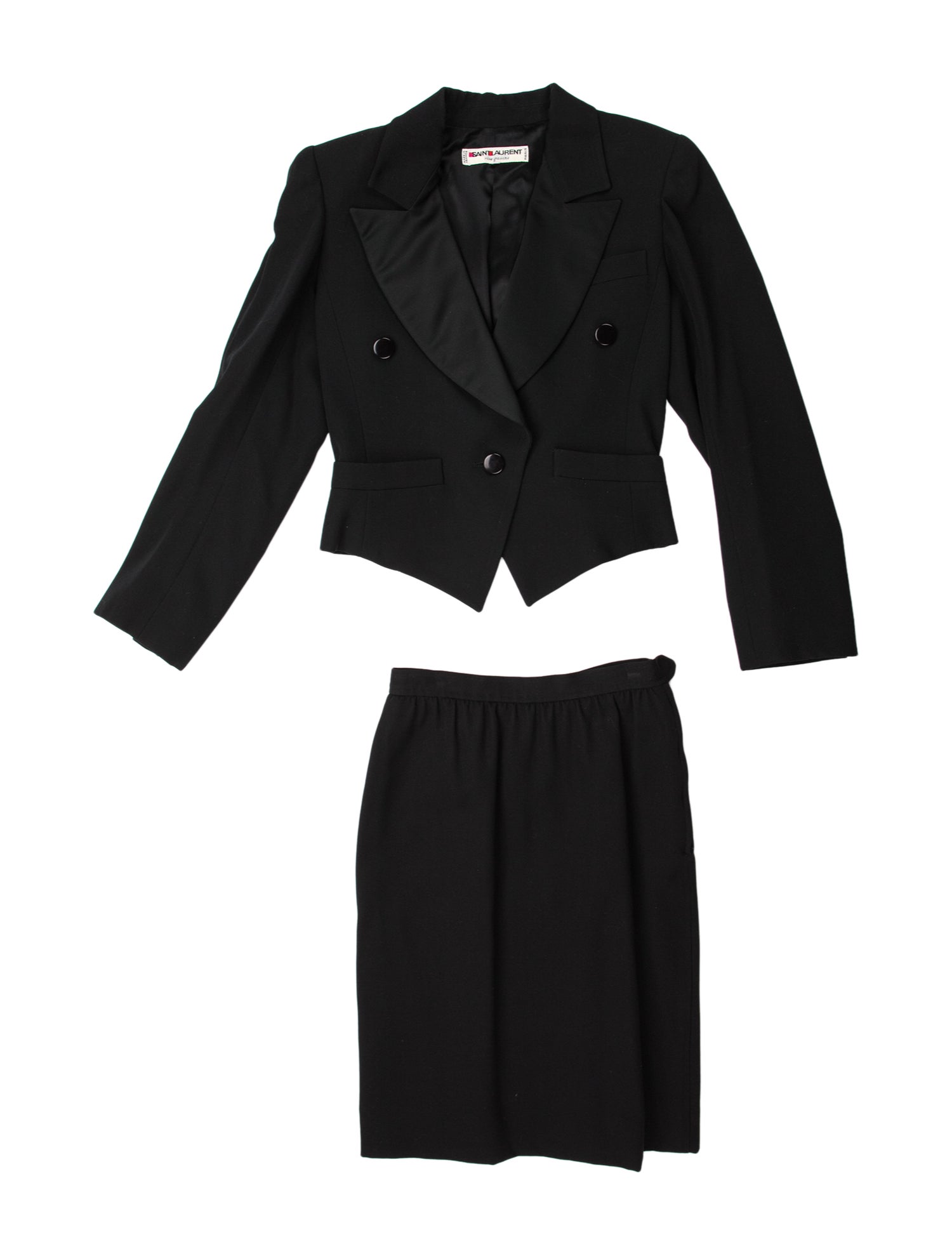 Yves Saint Laurent Rive Gauche Vintage 1980's Skirt Suit