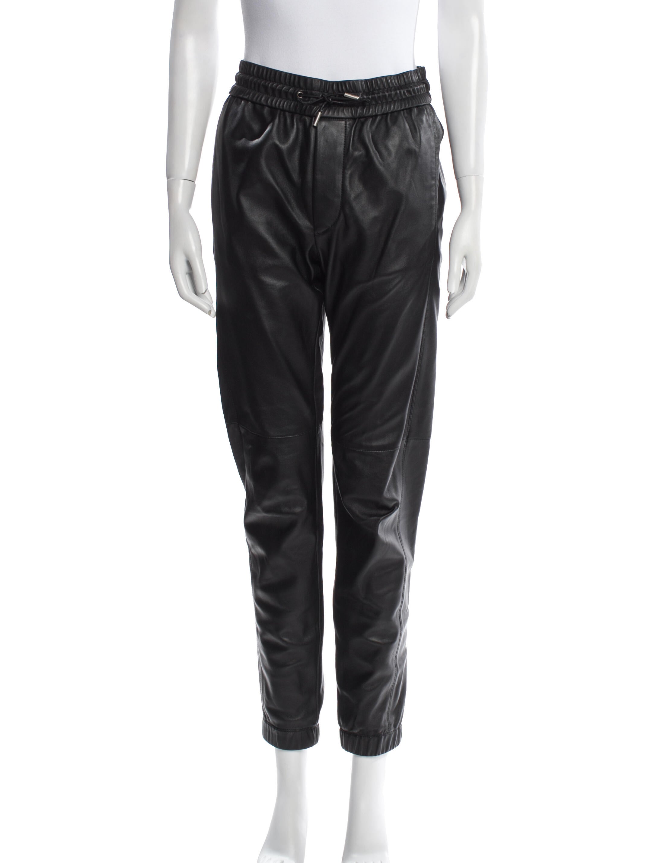 Saint Laurent Leather Skinny Leg Pants