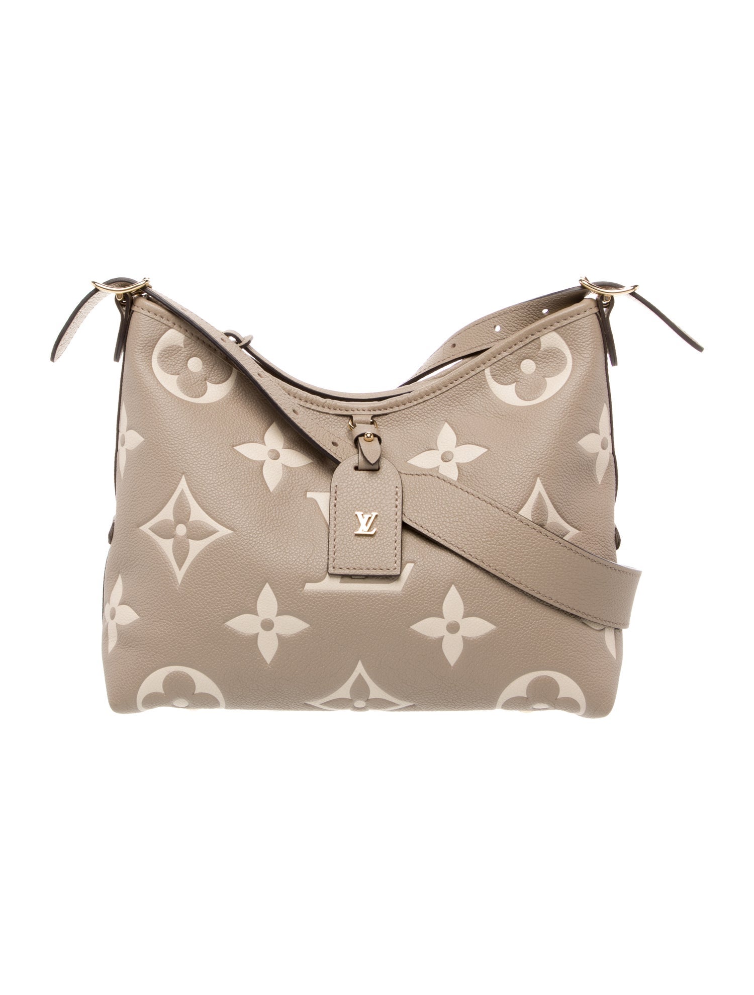 Louis Vuitton LV Monogram Empreinte Monogram Giant CarryAll PM Khaki Creme PM