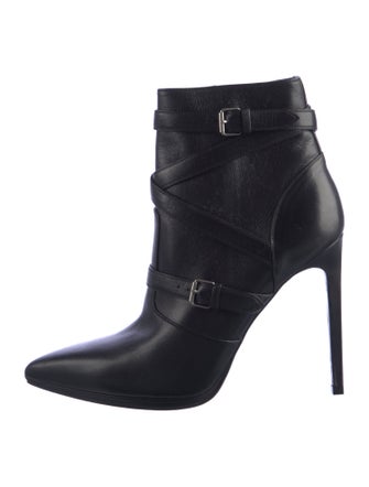Saint Laurent Leather Moto Boots
