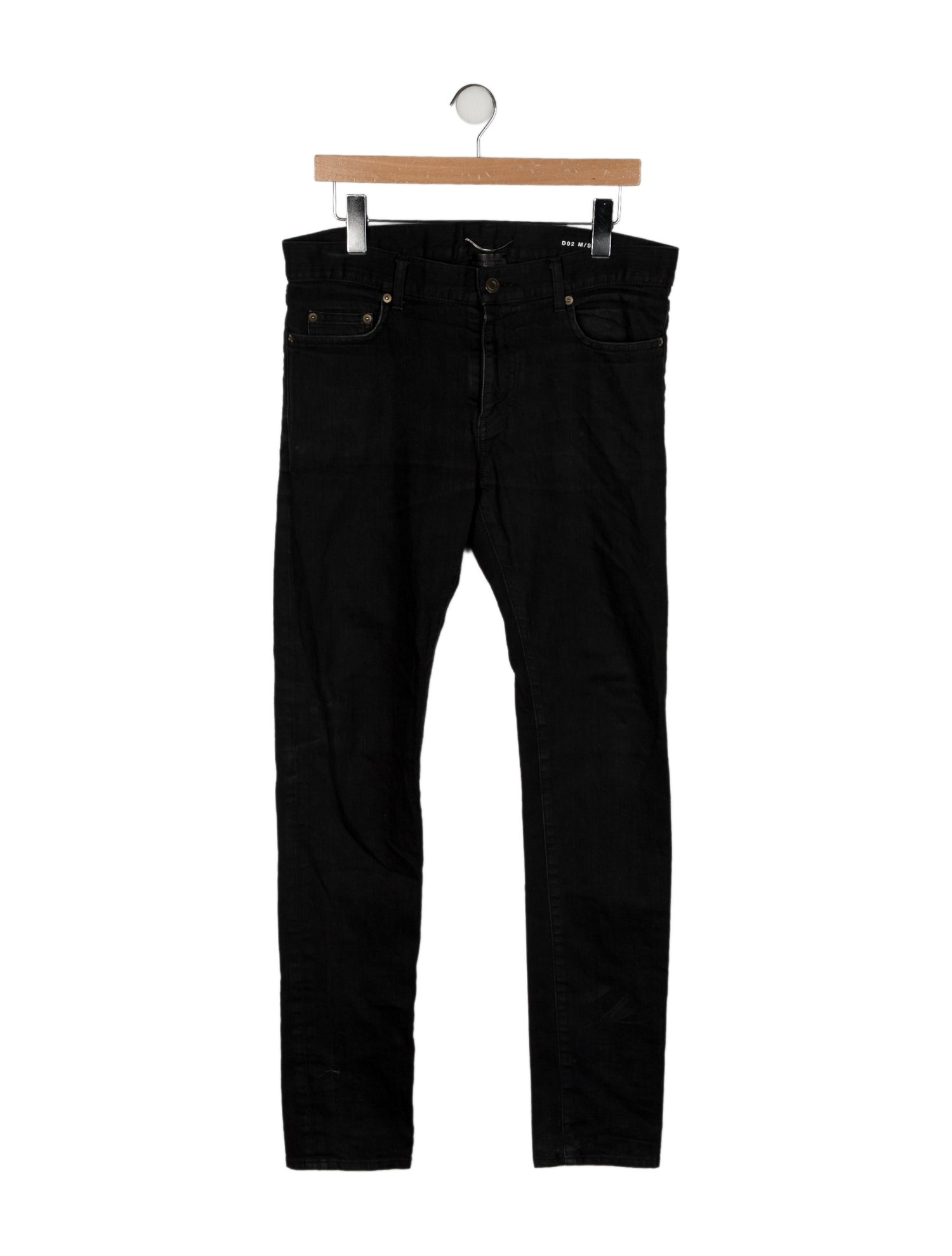 Saint Laurent Mid-Rise Straight Leg Jeans