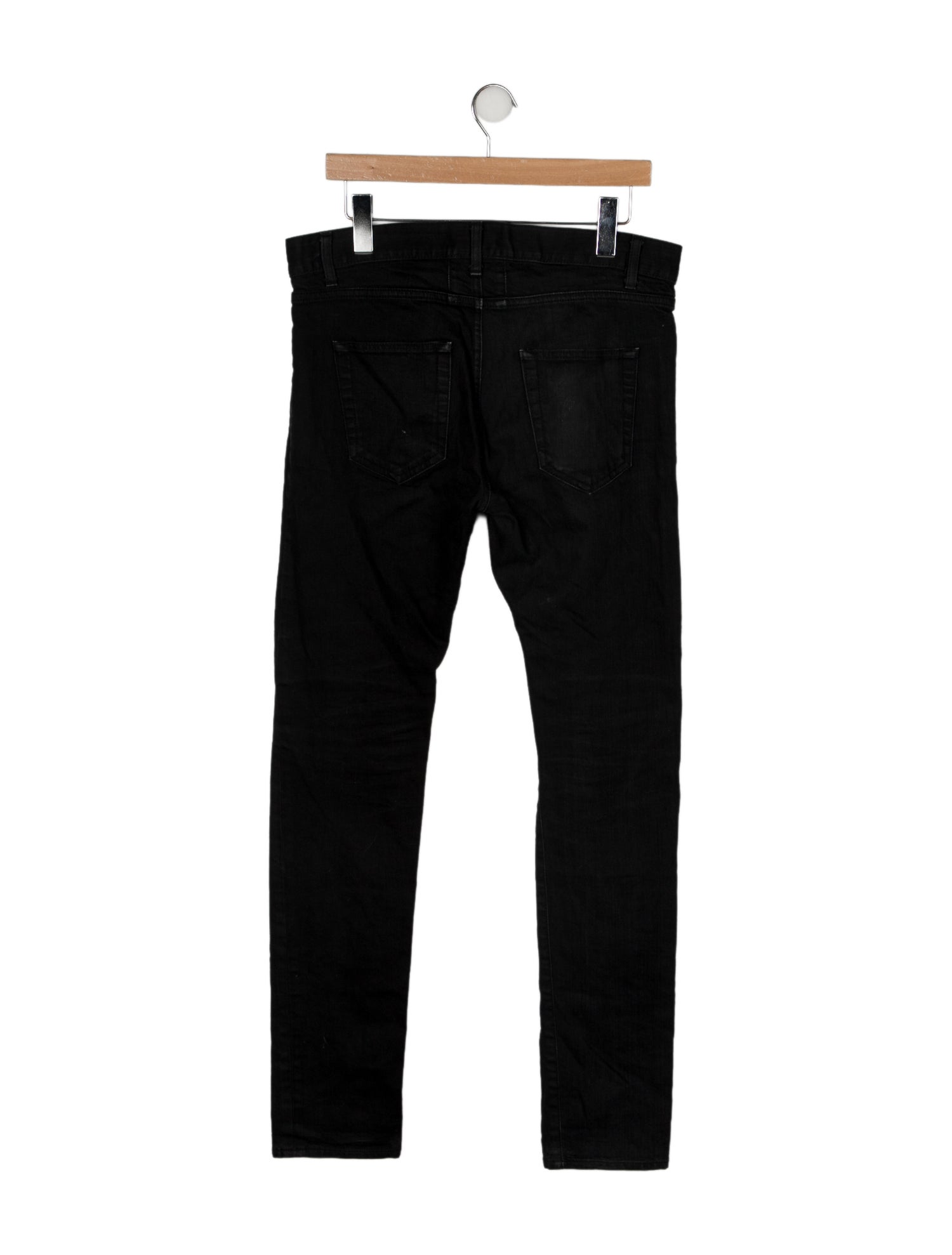 Saint Laurent Mid-Rise Straight Leg Jeans