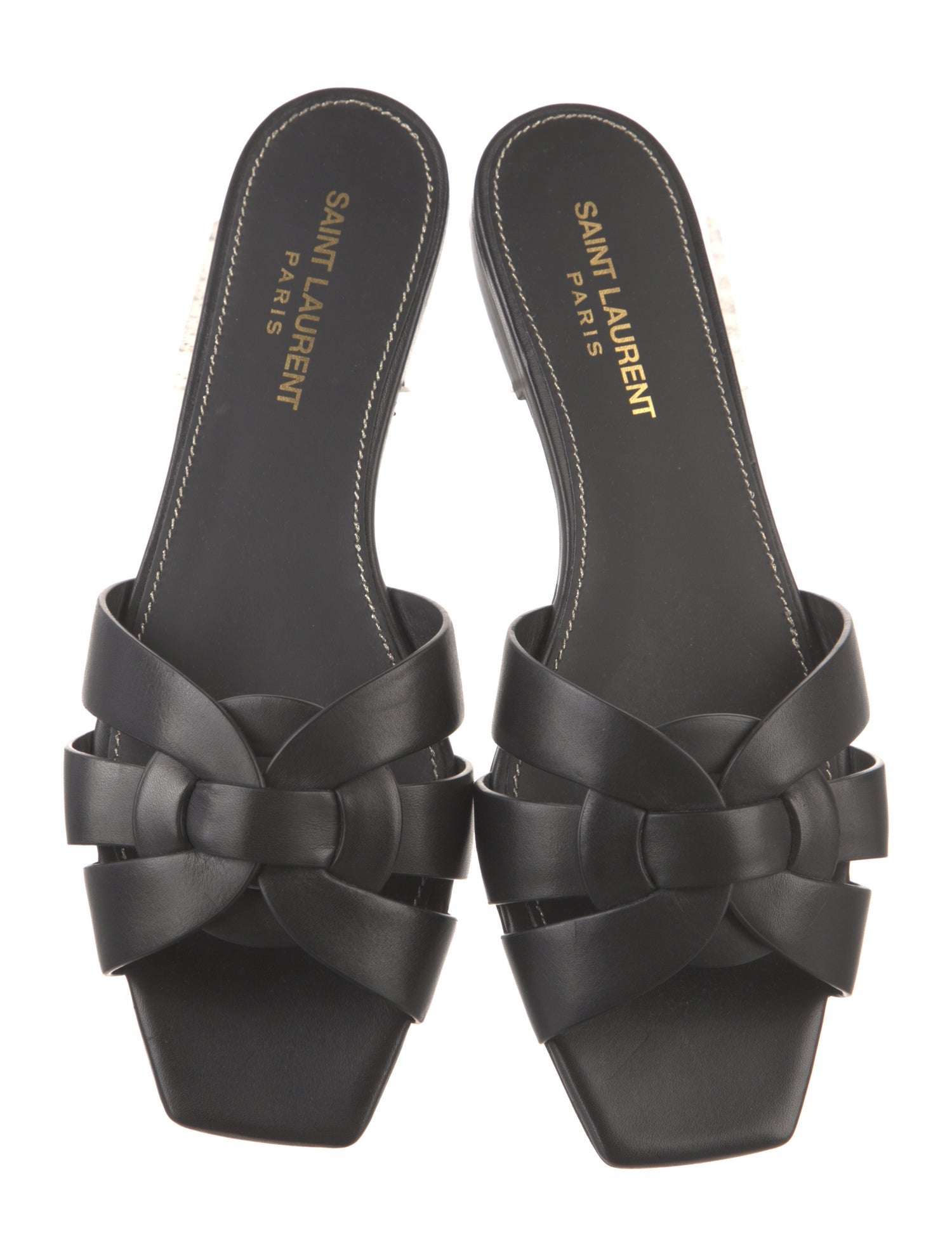 Saint Laurent Leather Slides