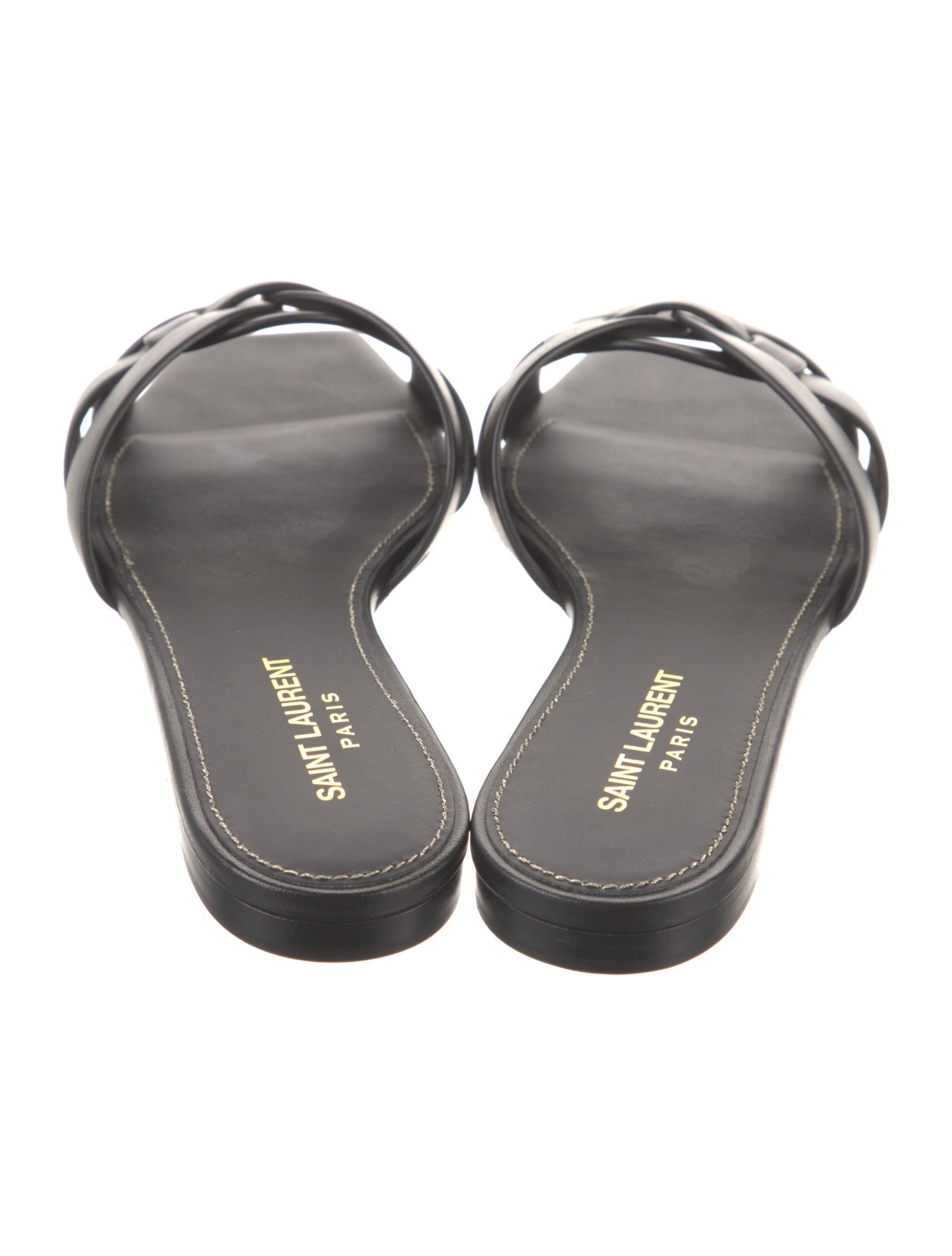 Saint Laurent Leather Slides
