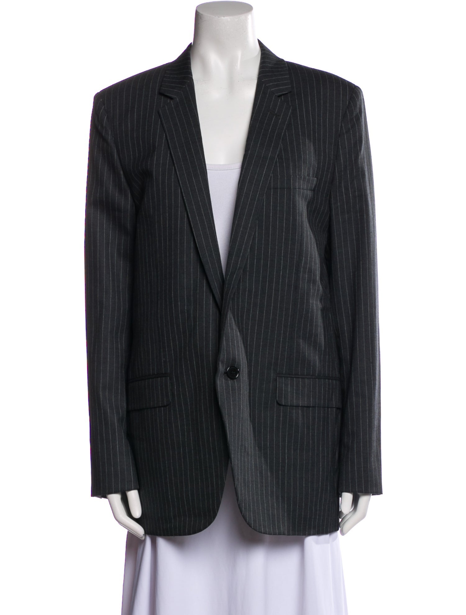 Saint Laurent Wool Striped Blazer