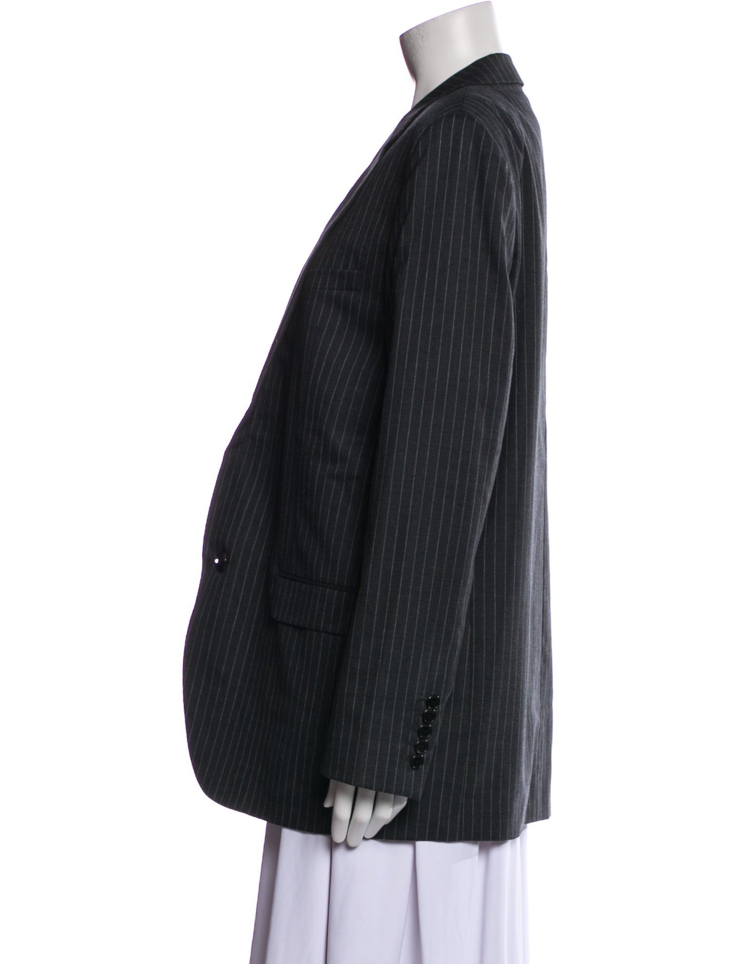 Saint Laurent Wool Striped Blazer