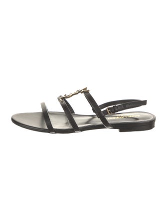Saint Laurent Leather Slingback Sandals