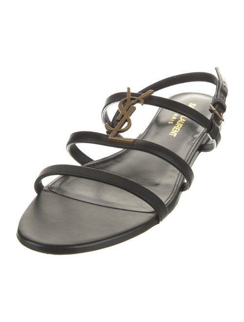 Saint Laurent Leather Slingback Sandals