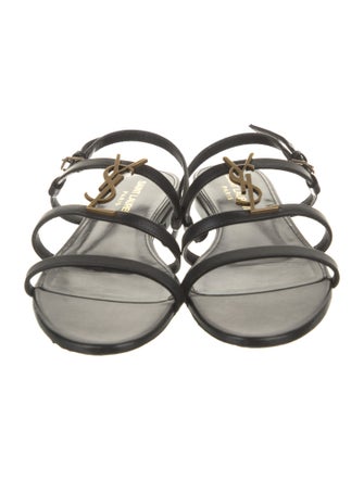 Saint Laurent Leather Slingback Sandals