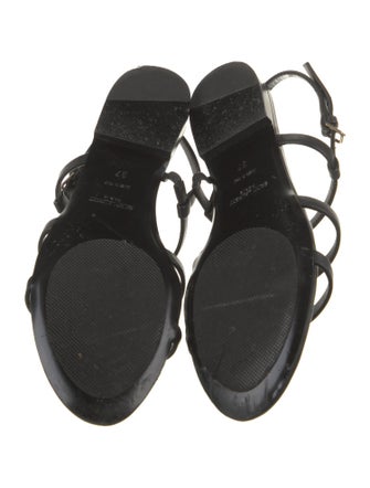 Saint Laurent Leather Slingback Sandals