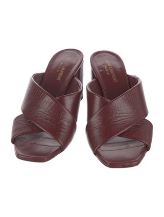 Saint Laurent Leather Slides
