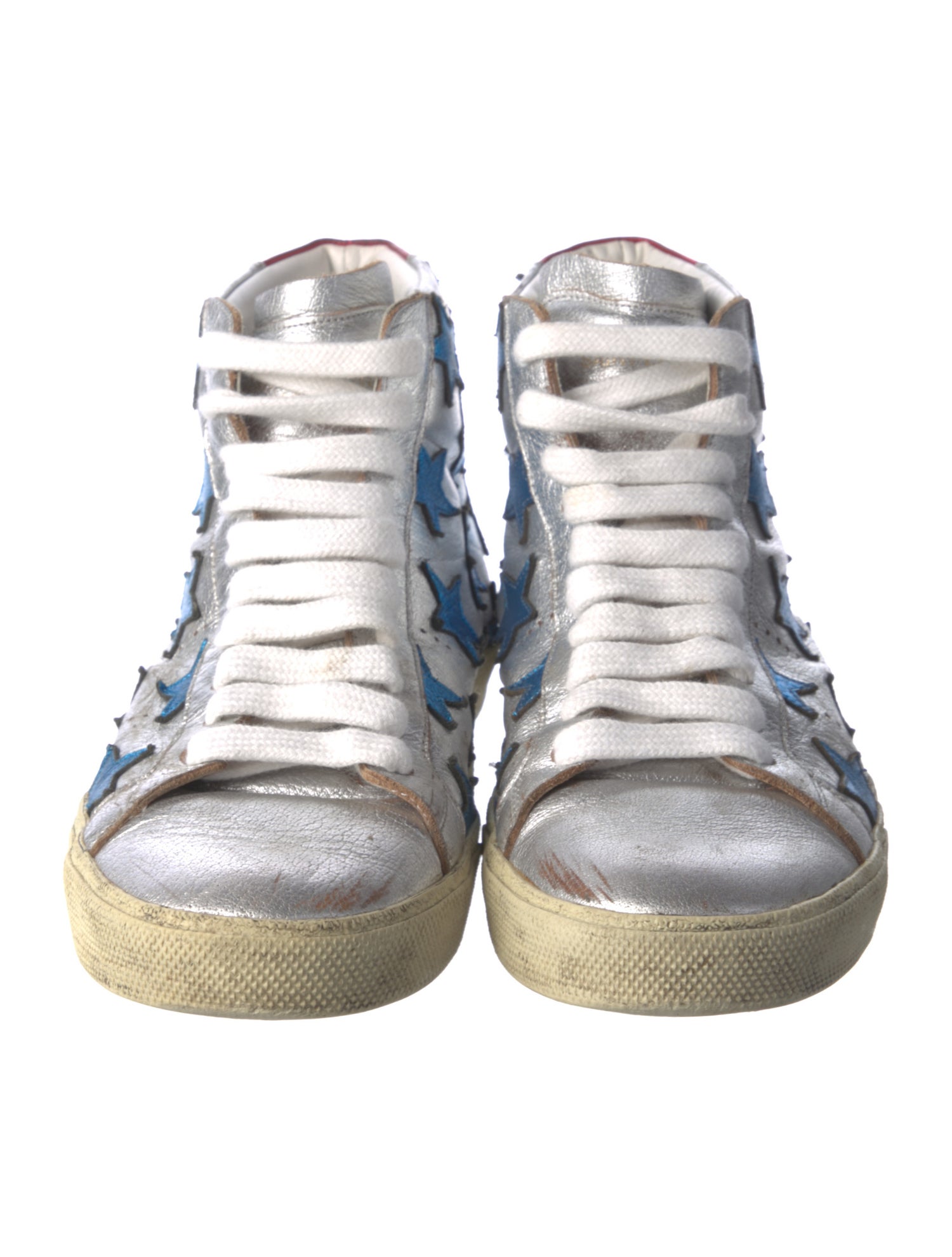 Saint Laurent Leather Printed Sneakers