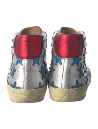 Saint Laurent Leather Printed Sneakers