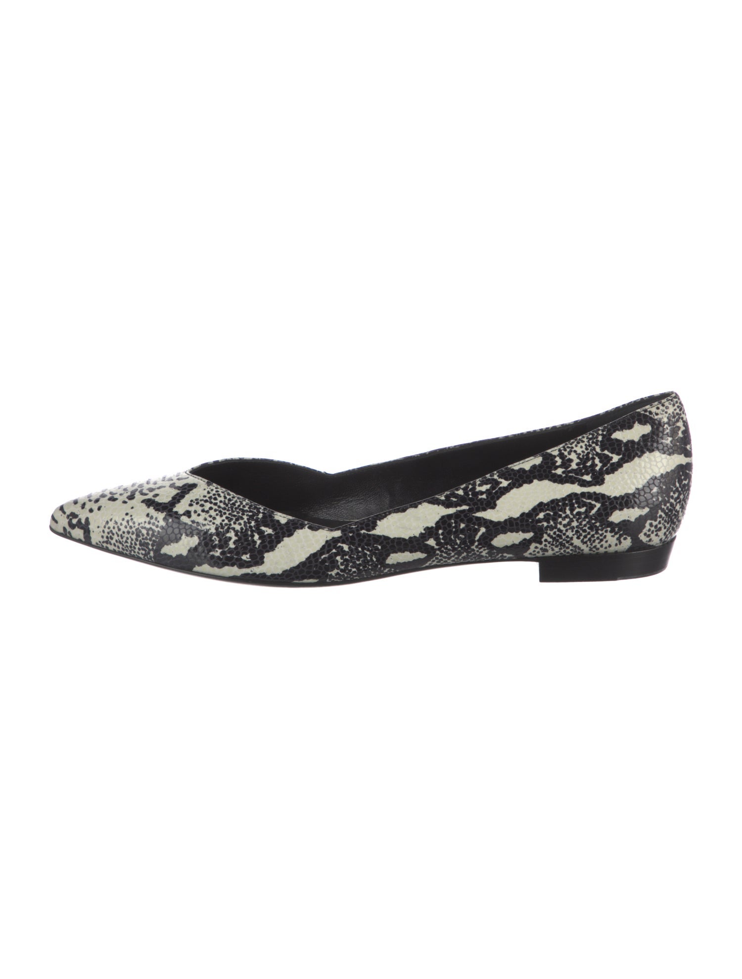 Saint Laurent Leather Animal Print Flats
