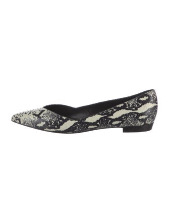 Saint Laurent Leather Animal Print Flats