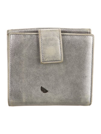 Yves Saint Laurent Y Mail Embossed Leather Compact Wallet