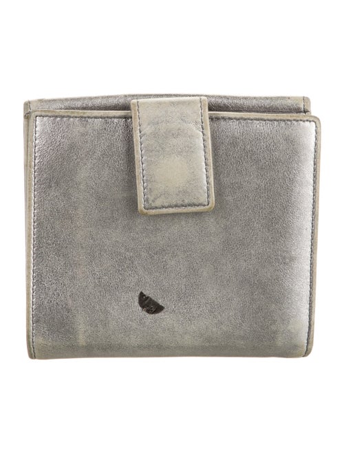 Yves Saint Laurent Y Mail Embossed Leather Compact Wallet