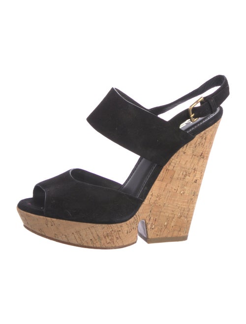 Saint Laurent Suede Slingback Sandals