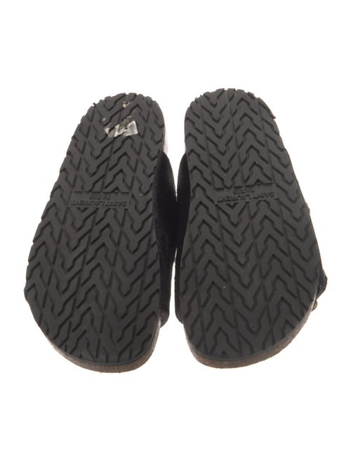 Saint Laurent Ponyhair Slides