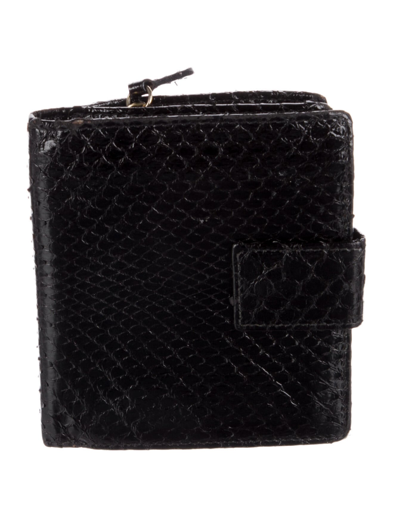 Saint Laurent Snakeskin Compact Wallet