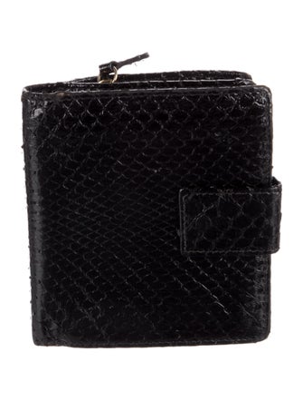 Saint Laurent Snakeskin Compact Wallet