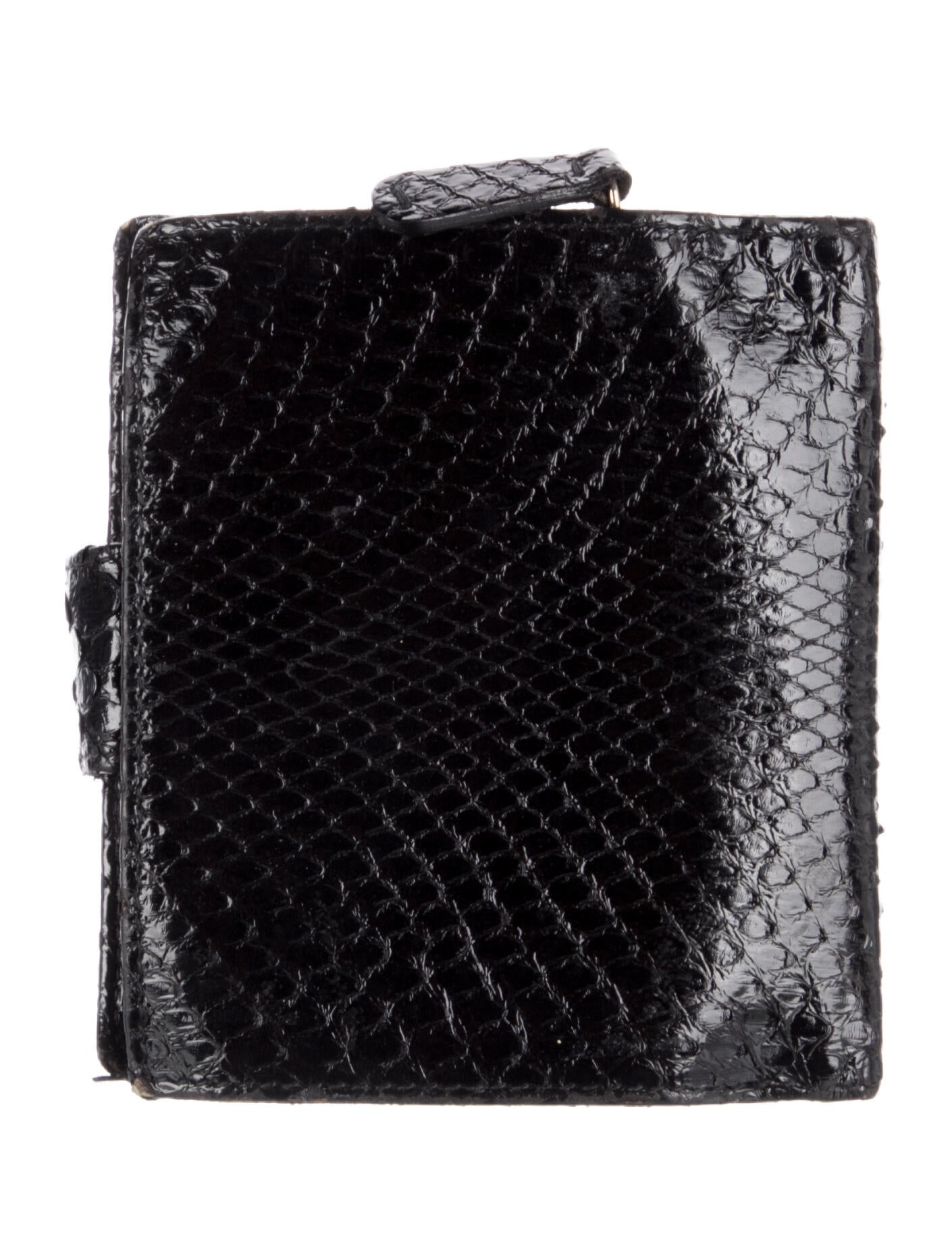 Saint Laurent Snakeskin Compact Wallet