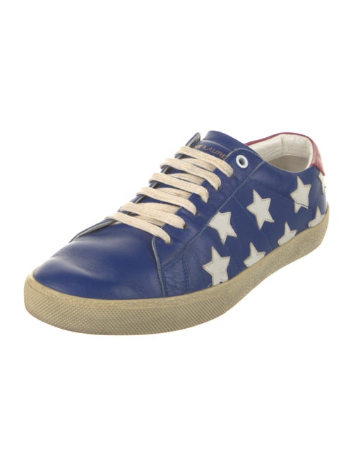 Saint Laurent Leather Printed Sneakers