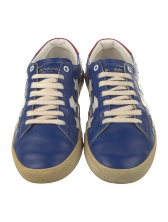 Saint Laurent Leather Printed Sneakers