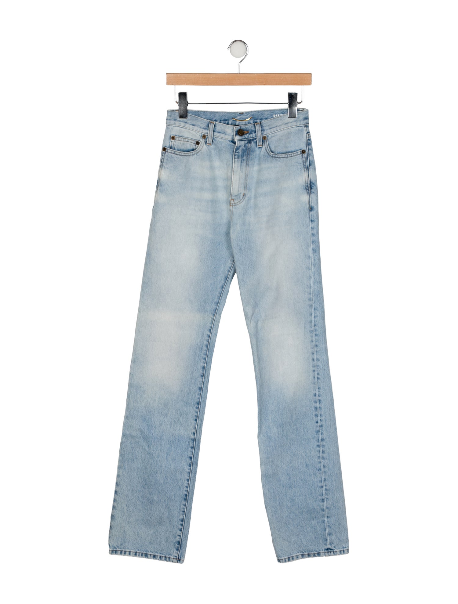 Saint Laurent High-Rise Straight Leg Jeans w/ Tags