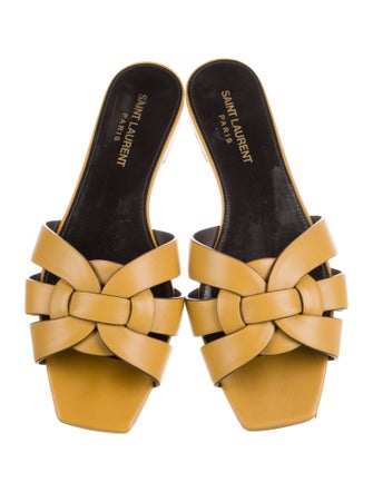 Saint Laurent Leather Slides
