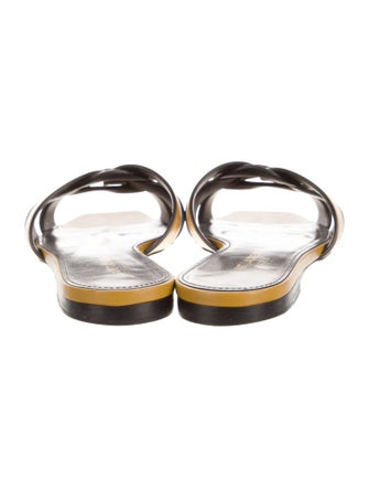 Saint Laurent Leather Slides