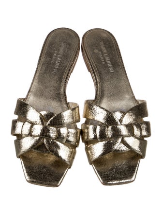 Saint Laurent Leather Slides