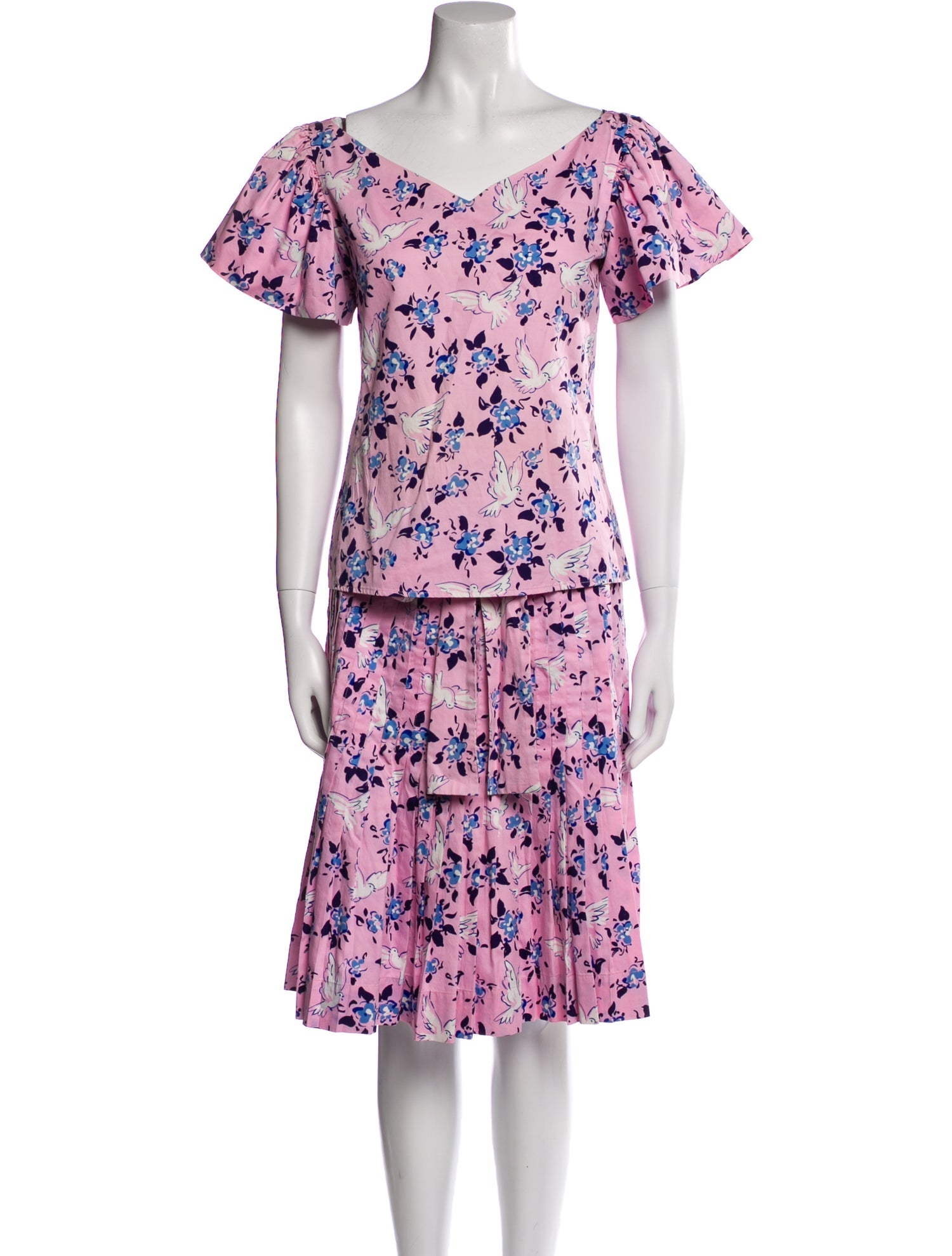 Yves Saint Laurent Rive Gauche Vintage 1987 Skirt Set