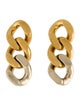 Saint Laurent Three Curb Chain Links Earrings