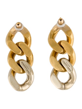 Saint Laurent Three Curb Chain Links Earrings
