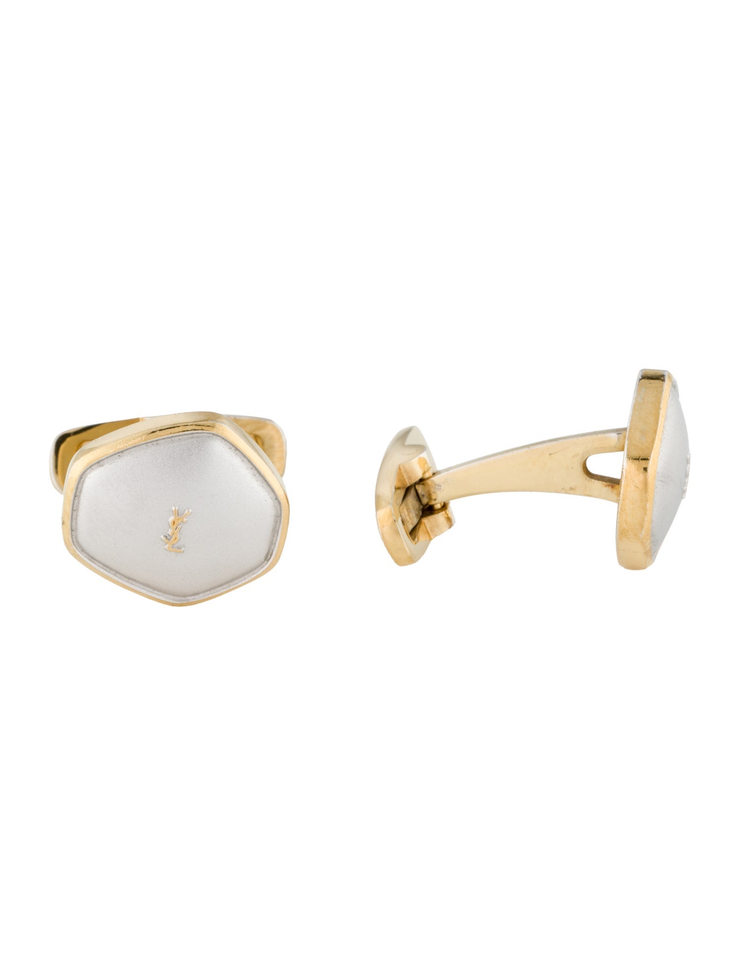 Saint Laurent Vintage Two-Tone Cufflinks