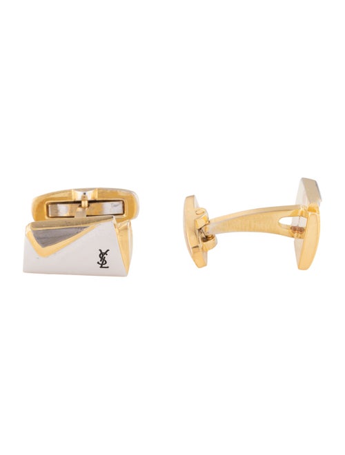 Saint Laurent Vintage Two-Tone Cufflinks