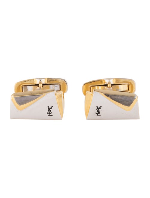 Saint Laurent Vintage Two-Tone Cufflinks