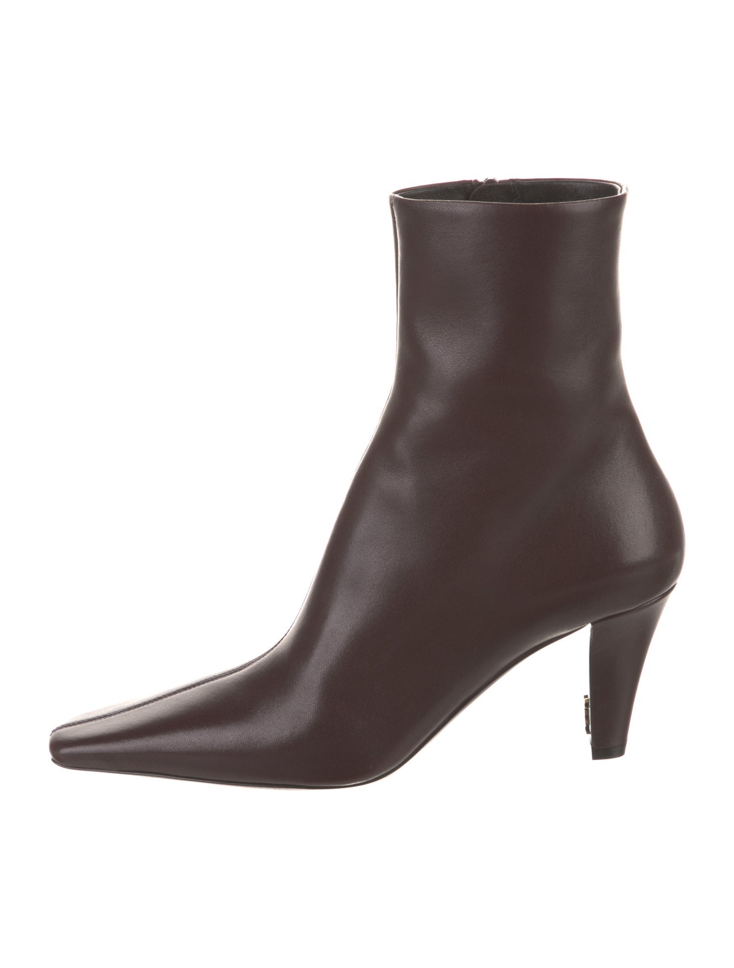 Saint Laurent Marron Leather Sock Boots