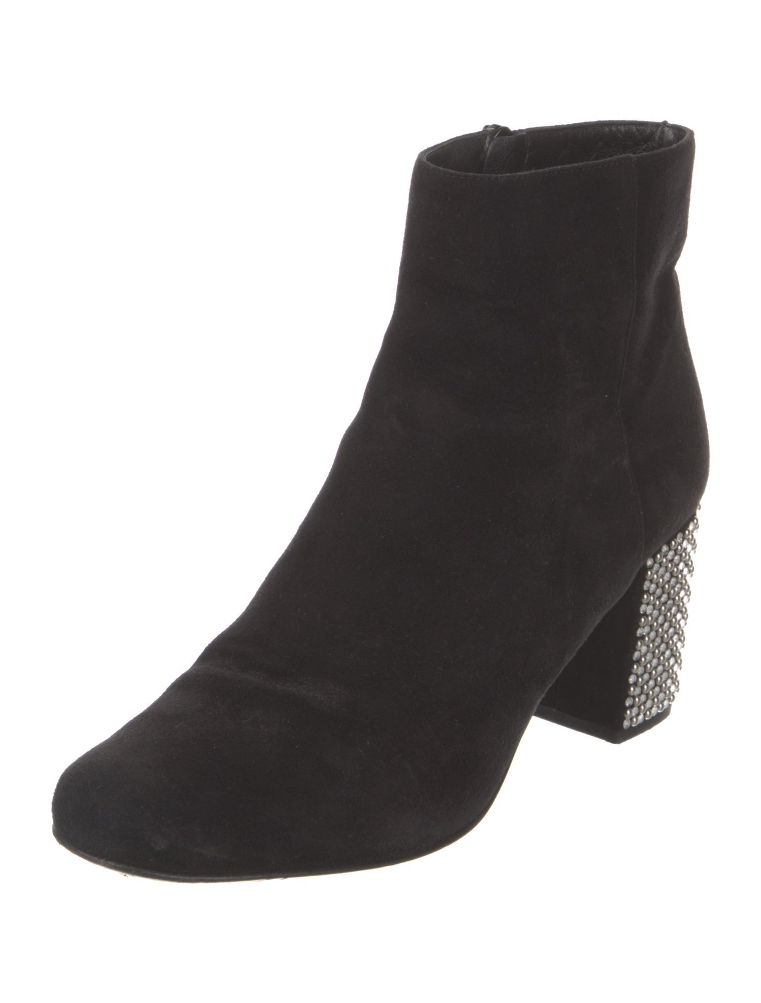 Saint Laurent Suede Crystal Embellishments Boots