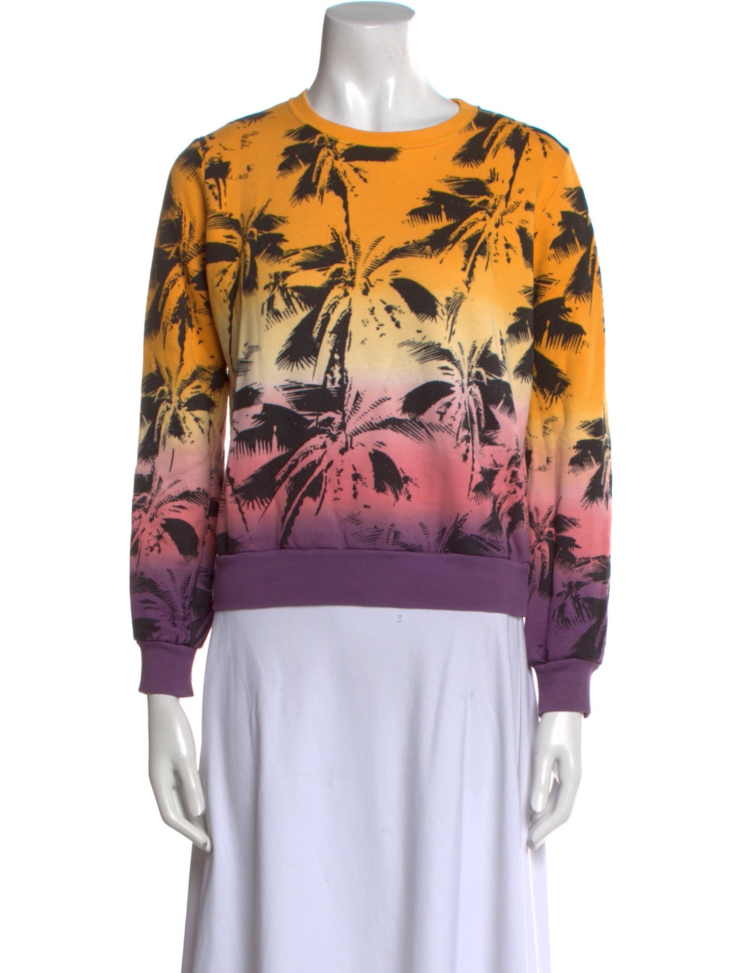 Saint Laurent Printed Scoop Neck Sweater