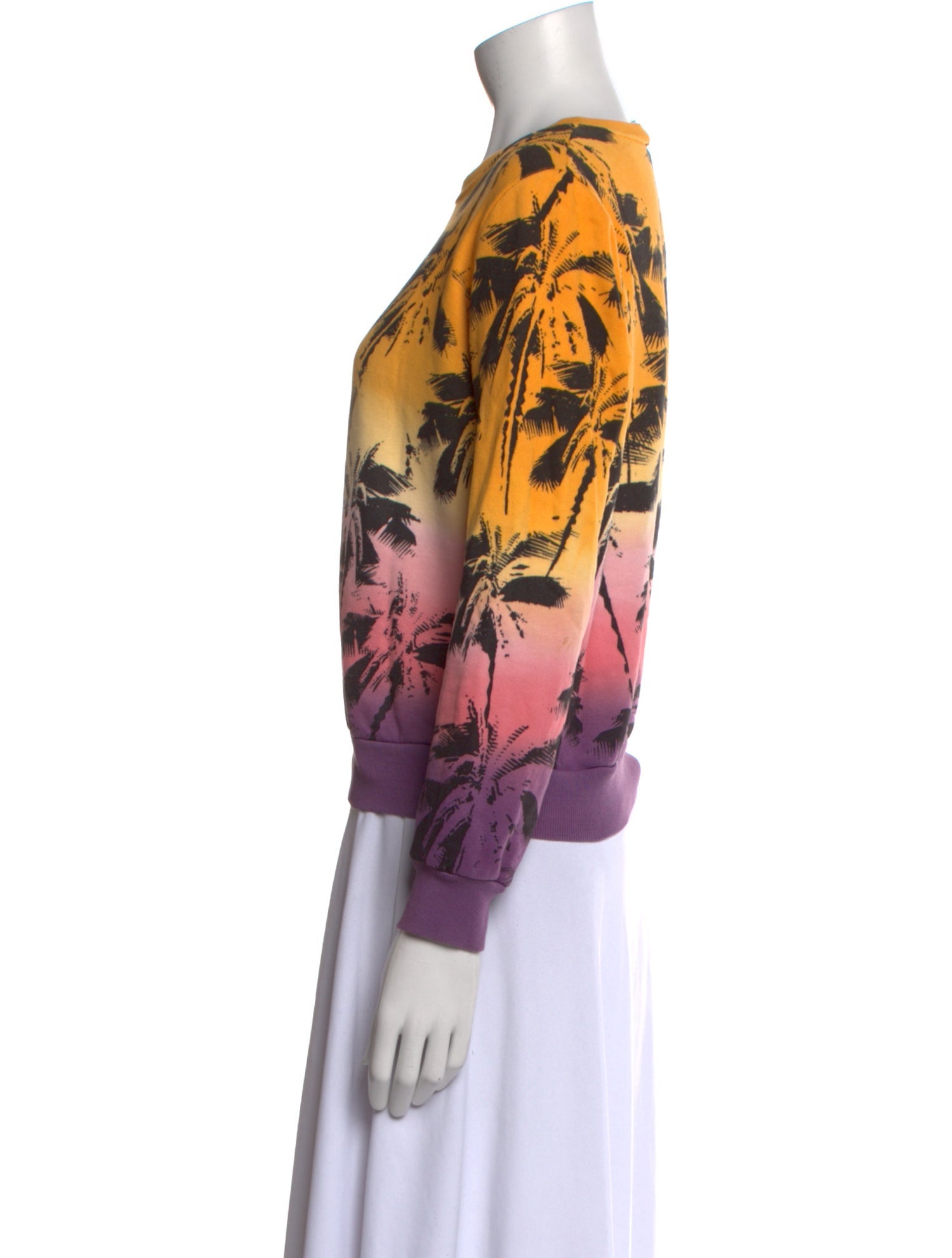 Saint Laurent Printed Scoop Neck Sweater