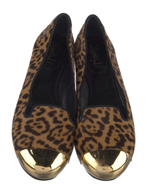 Saint Laurent Ponyhair Animal Print Flats