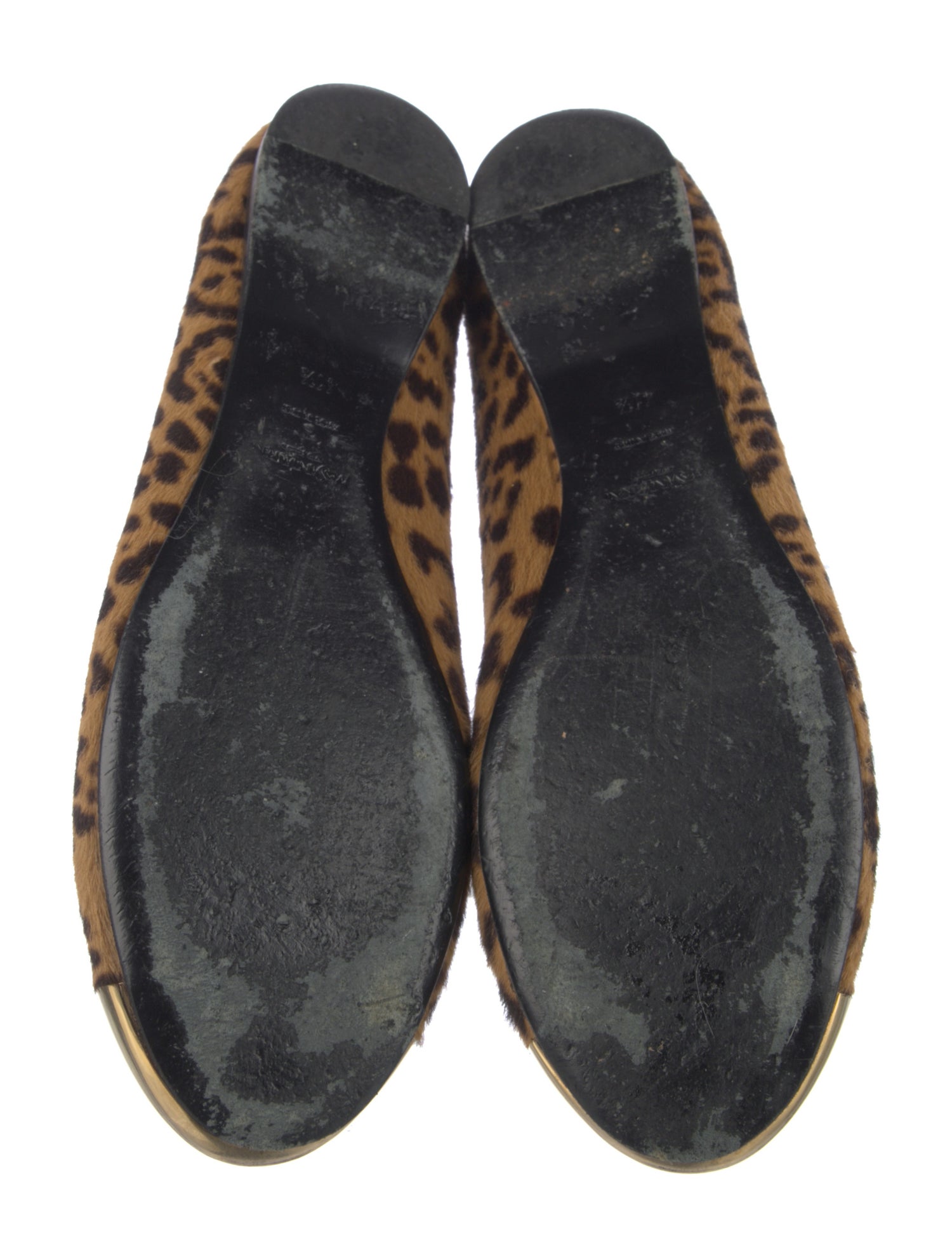 Saint Laurent Ponyhair Animal Print Flats
