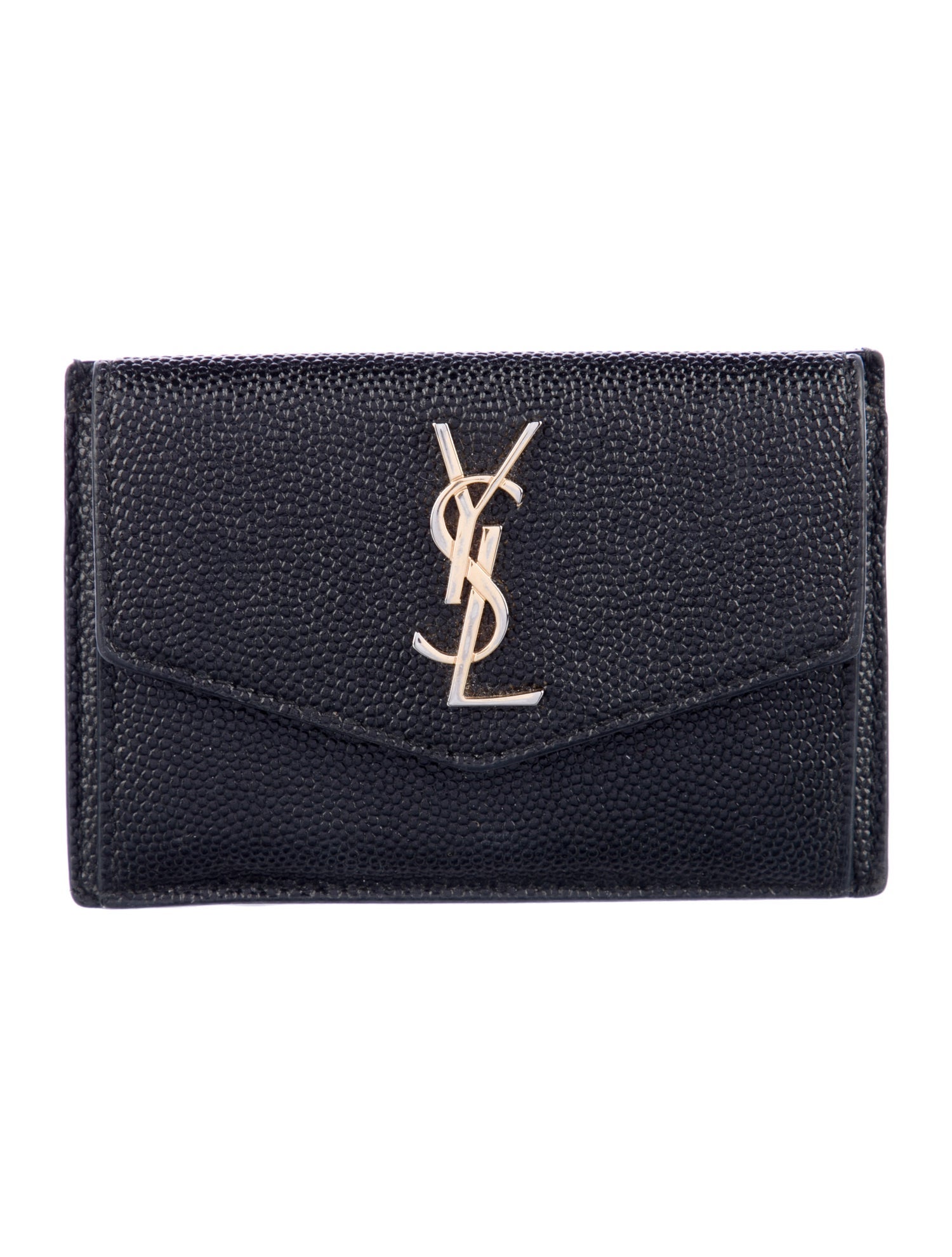 Saint Laurent Grain de Poudre Uptown Card Holder Leather Card Holder