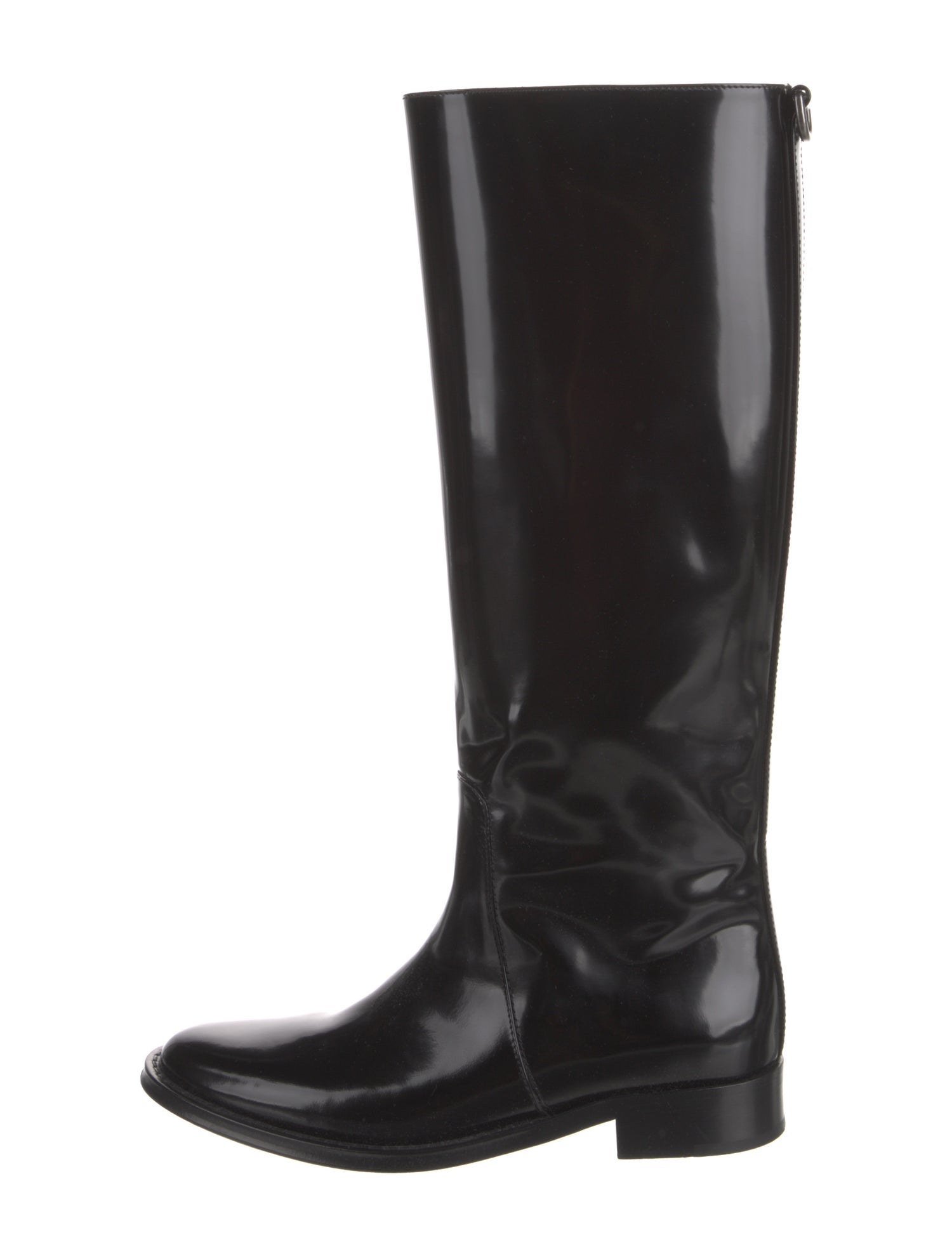 Saint Laurent Patent Leather Riding Boots