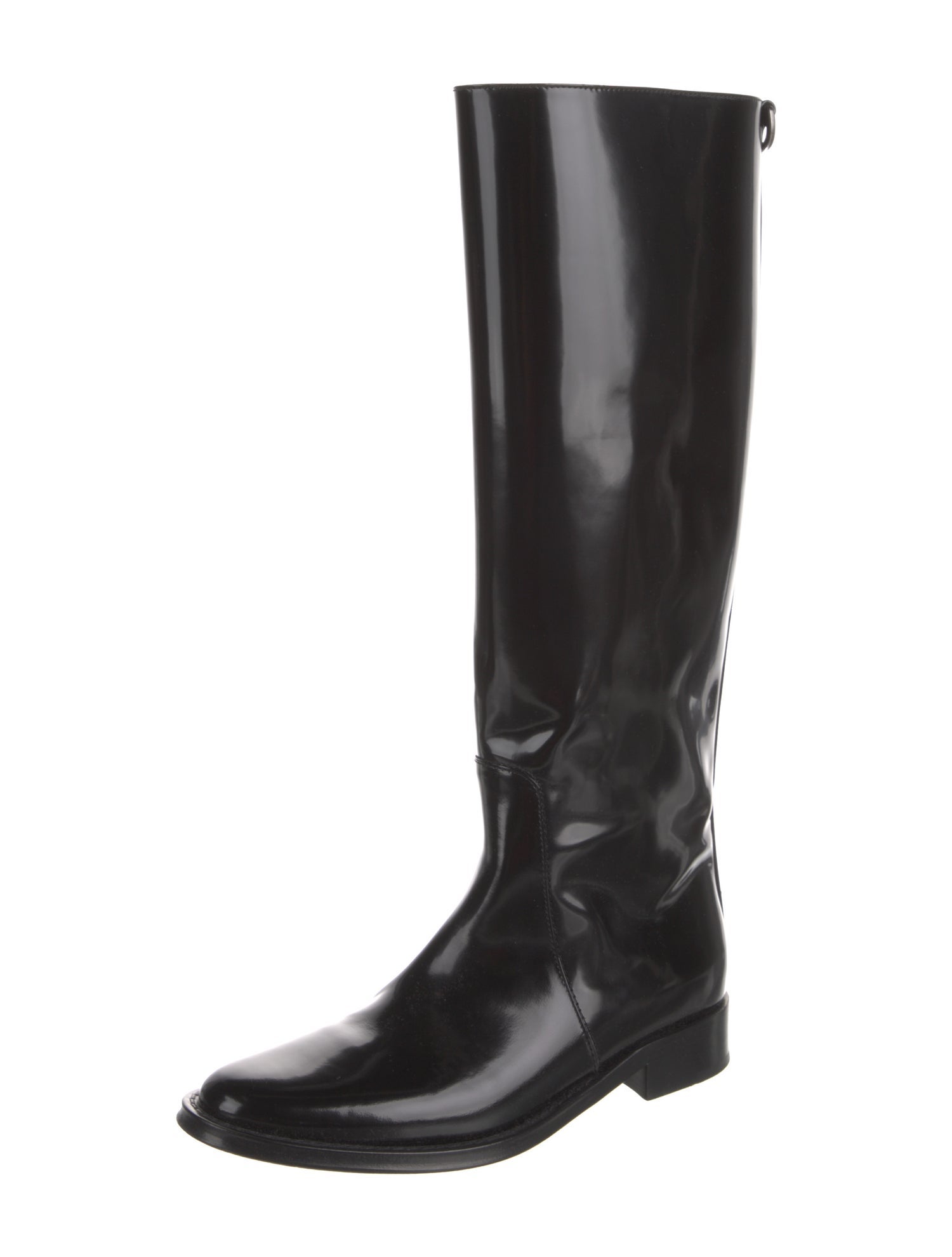 Saint Laurent Patent Leather Riding Boots