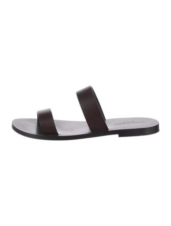Saint Laurent Leather Slides